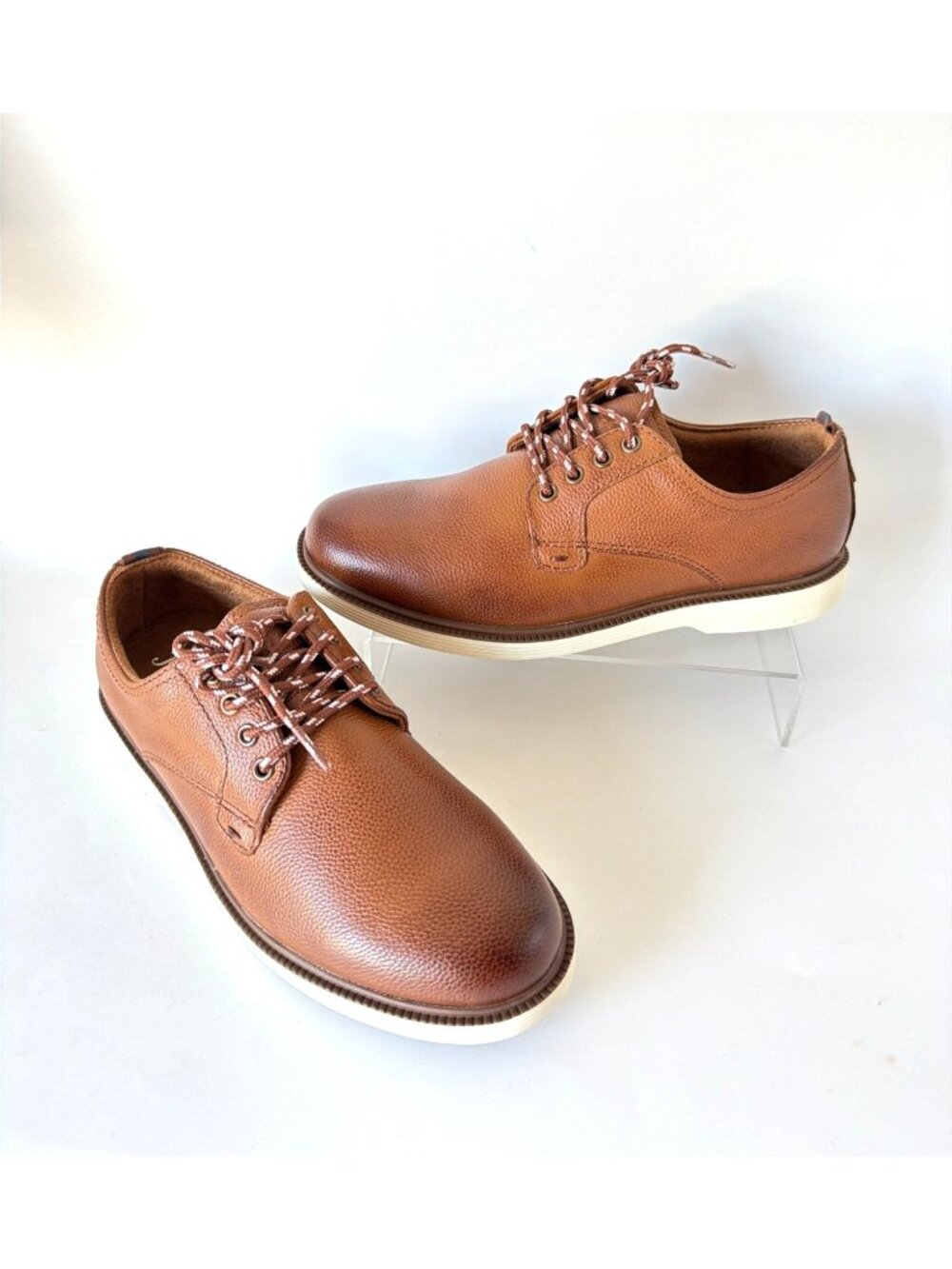 Florsheim Supacush Jr Cognac Brown Plain Toe Oxfords Kids Size 1.5